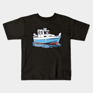 boat illustrator design Kids T-Shirt